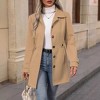Clearlove Women's Tailored Wool-Blend Lapel Coat with Sculpted Silhouette Refined Office-to-Evening Transitional Outerwear - 3 of 4
