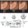 10 Pairs Hypoallergenic Stud Earrings: Stainless Steel Cubic Zirconia Set for Sensitive Ears - 3 of 4
