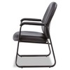Alera Alera Genaro Bonded Leather High-Back Guest Chair, 24.60" x 24.80" x 36.61", Black Seat, Black Back, Black Base - 3 of 4
