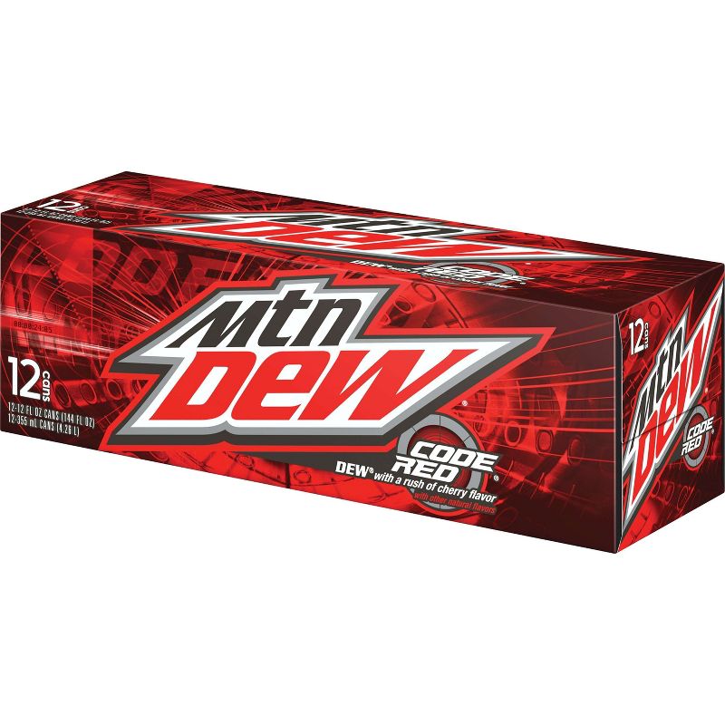 Mountain Dew Code Red Soda - 12pk/12 fl oz Cans, 4 of 5