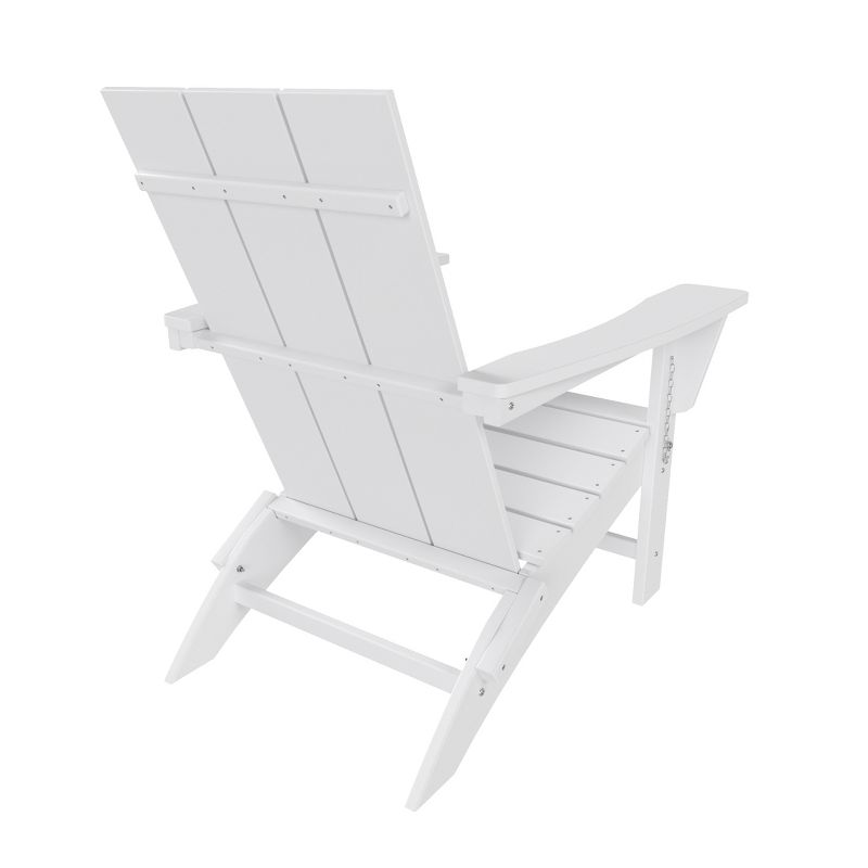 WestinTrends Ashore Modern HDPE Outdoor Patio Folding Adirondack Chair (Set of 4), 5 of 6