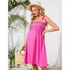 Coolmee Women Maternity Dress Summer Sleeveless Midi Dresses for Photoshoot Baby Shower Adjustable Straps Nursing Dress - 3 of 4