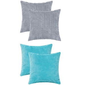 REGALWOVEN 4 Pcs Solid Modern Throw Pillow Covers for Home Decor 18" x 18" - 1 of 4