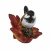 Transpac 3.5 Inch Autumn Bird On Leaf Fall Leaves Spotted Towhee Bird Figurines - 3 of 3