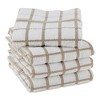 Design Imports  Terry Windowpane Dishtowel Set 4 Piece, 16X26", Stone - 4 of 4