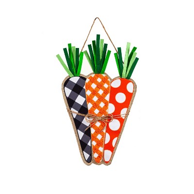 Patterned Carrots Door Decor