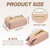 Unique Bargains PU Leather Home Car Office Decorative Tissue Box Cover - 2 of 4