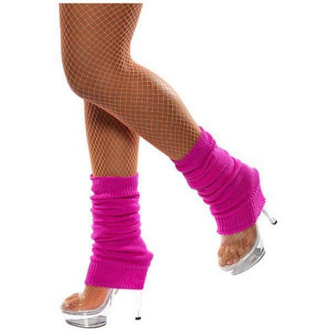 Plus Size Leg Warmers for Women-Black & Pink