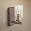 Minka Lavery Industrial Wall Light Sconce Court Bronze Hardwired 5" Fixture Clear Glass Shade for Bedroom Bathroom Living Room - 2 of 2
