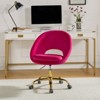 Hector Velvet  Ergonomic Swivel Office Desk Chair with Adjustable Height | Karat Home - image 3 of 4