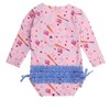 RuffleButts Baby Girls UPF50+ Sun Protected Americana Long Sleeve One Piece Rash Guard - 2 of 4
