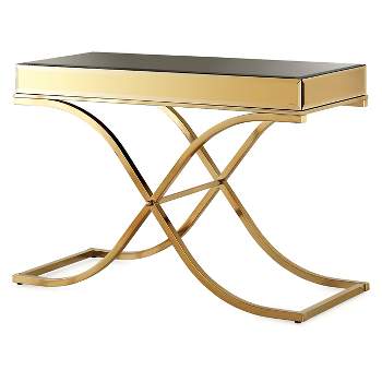 Sunkissed Modern Mirrored Sofa Table Brass - HOMES: Inside + Out