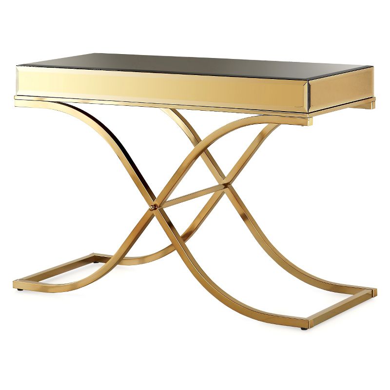 Sunkissed Modern Mirrored Sofa Table Brass - HOMES: Inside + Out, 1 of 6
