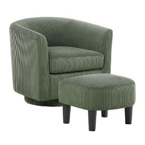 NicBex Corduroy Fabric Swivel Accent Chair,Upholstered Swivel Arm Chairs with Ottoman,Modern Comfy Swivel Chair,Accent Chairs for Living Room - 1 of 4