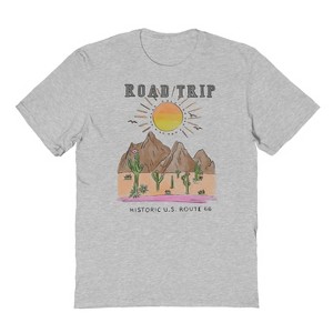 Rerun Island Men's Road Trip Historic Usa Route 66 Short Sleeve Graphic Cotton T-shirt - 1 of 1
