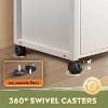 GALAXHERO Lateral File Cabinet, Locking Wood Filing Cabinet Rolling Printer Stand with Open Storage Shelf White - 4 of 4