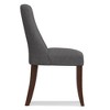 WyndenHall Set of 2 Haley Dining Chairs Slate Gray: Upholstered High Back, Wood Legs - 4 of 4