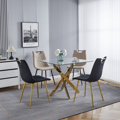 Cross Leg Modern Dining Table, with Round or Square Table Top, Pedestal Dining Table, End Table Leisure Coffee Table