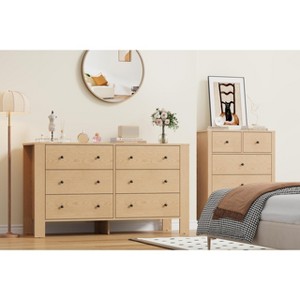6 Drawer Dresser for Bedroom, Modern Wide Dresser Organizer with Storage Drawers - 1 of 4