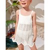 Girls' Cable Knit Swim Cover-Up Cami Dress – Short Beach Dress for Swimsuits and Bikinis - 3 of 4