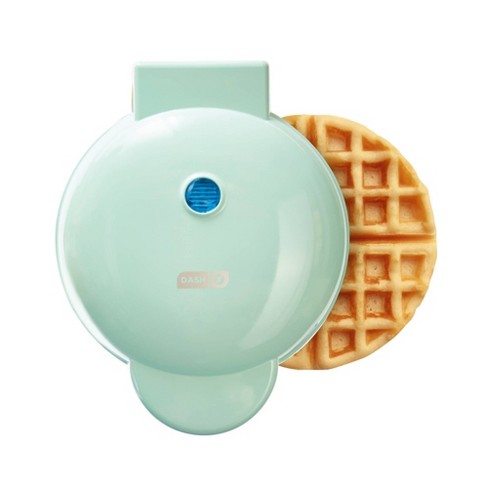 Hash Browns Dash Express 8” Waffle Maker for Waffles or Snacks Lunch Dual Non-Stick Surfaces Aqua with Easy Clean other Breakfast Paninis