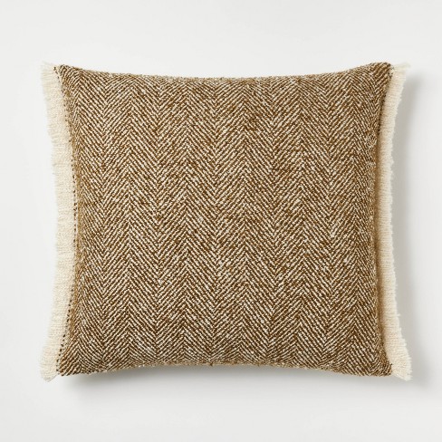 Woven Boucle Square Throw Pillow With Exposed Zipper Neutral - Threshold™ :  Target