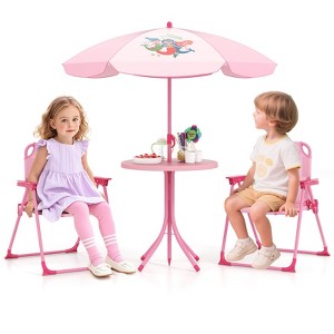 Infans Kids Picnic Table & Chair Set with 2 Folding Chairs & Height Adjustable Umbrella - 1 of 4