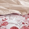 3-Piece Full/Queen Reversible Floral Botanical Seersucker Comforter Set,Pink - 4 of 4