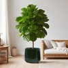 Wooakway 14" Dia Outdoor Indoor Ceramic Planter Pot Decorative Planter with Drainage Hole Patio Flower Pot - 3 of 4