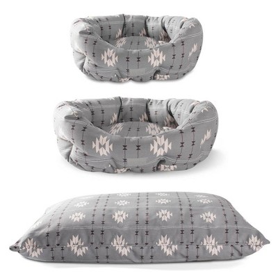 Petshop By Fringe Studio Geometric Pillow With Poly Fill Dog Bed - L - Gray  : Target