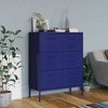 vidaXL Industrial Navy Blue Steel Drawer Cabinet with 6 Fully Extendable Drawers for Storage and Organization - 2 of 4