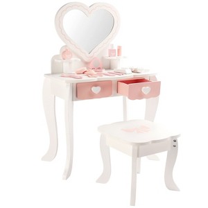 Topteng Makeup Vanity Mirror Set with Table - 1 of 4