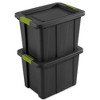 Sterilite Tuff1 Multipurpose 18 Gallon Stackable Plastic Storage Container Organizational Tote Bin with Secure Latching Lids, Flat Gray (6 Pack) - image 3 of 4