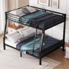 TiramisuBest Black Full XL Over Queen Metal Bunk Bed with Ladder and Slats Support - Ideal for Adults and Teens, Sturdy and Easy to Assemble - 2 of 4