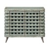 Treasure Trove Accents 2 Door Cabinet Riverdale Textured Green: Rustic Style, Lattice Door Fronts, Iron Feet, Adjustable Shelf - 2 of 4