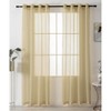 Home Mart Goods Gold Sheer Window Grommet Curtain Set 84" Inches Long ( 2 Panels) - 2 of 4