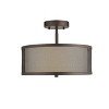Chloe Lighting Juliana Transitional 2 Light Rubbed Bronze Semi-Flush Ceiling Fixture 13" Wide - 3 of 4