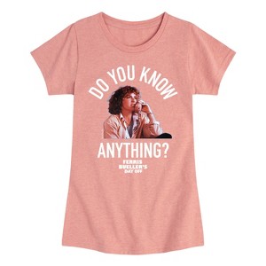 Girls' - Ferris Bueller's Day Off - Do You Know Anything Fitted Short Sleeve Graphic T-Shirt - 1 of 4