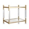 69" Metal and Acrylic Bookcase Gold - Olivia & May: No Assembly, 5 Fixed Shelves - 3 of 4