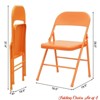 Office 2/4 Pack Metal Folding Chairs, All Steel Frame Portable Folding Chairs Set of 2/4, Easily Foldable and Stackable Event Chairs - 3 of 4