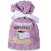 Memoi Women's "Wishing You An Espresso Recovery" Cozy Sock & Gift Bag Set Lilac One Size - 4 of 4