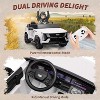 White 24V Licensed 2 Seater Ride On Car Remote Control LED Lights Music Shock Absorbers White For Kids 3 to 8 - 2 of 4