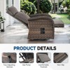 Buenhomino 3 Pieces All-Weather Wicker Chaise Lounge with Side Table,Patio Swivel Recliner Chair with Adjustable Backrest and Footrest - 4 of 4