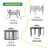 13'x13'Pop Up Gazebo,Hexagonal Canopy Shelter with 6 Zippered Mesh Netting, Event Tent with Strong Steel Frame for Patio Backyard Garden Wedding Party - 4 of 4