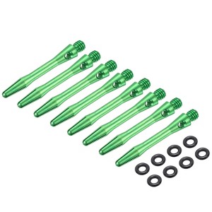Unique Bargains 2BA Thread Aluminum Dart Shafts with Rubber Rings for Steel Tip 8 Pcs - 1 of 4