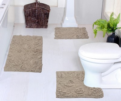 Modesto Collection Cotton Tufted Set of 3 Bath Rug Set - Home Weavers