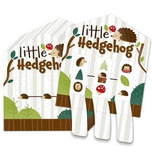 Big Dot of Happiness Forest Hedgehogs - Woodland Birthday Party or Baby Shower Game Pickle Cards - Pull Tabs 3-in-a-Row - Set of 12 - 1 of 4