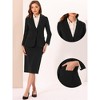 Allegra K Women's Work Office Shawl Lapel Long Sleeve Pockets Blazers - 2 of 4