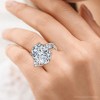 Pompeii3 Certified 9 1/2Ct Oval Three Stone Diamond Engagement Ring 14k Gold Lab Created - 3 of 4