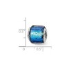 Black Bow Jewelry Blue Hued Dichroic Glass Sterling Silver Bead Charm - 2 of 3